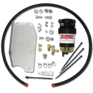 DIESEL CARE PRIMARY FILTER VDJ 70 SERIES LANDCRUISER WITH DUAL BATTERY INSTALLED