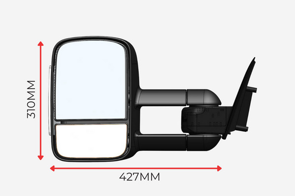Image of Clearview Next Gen Towing Mirrors LandCruiser 200